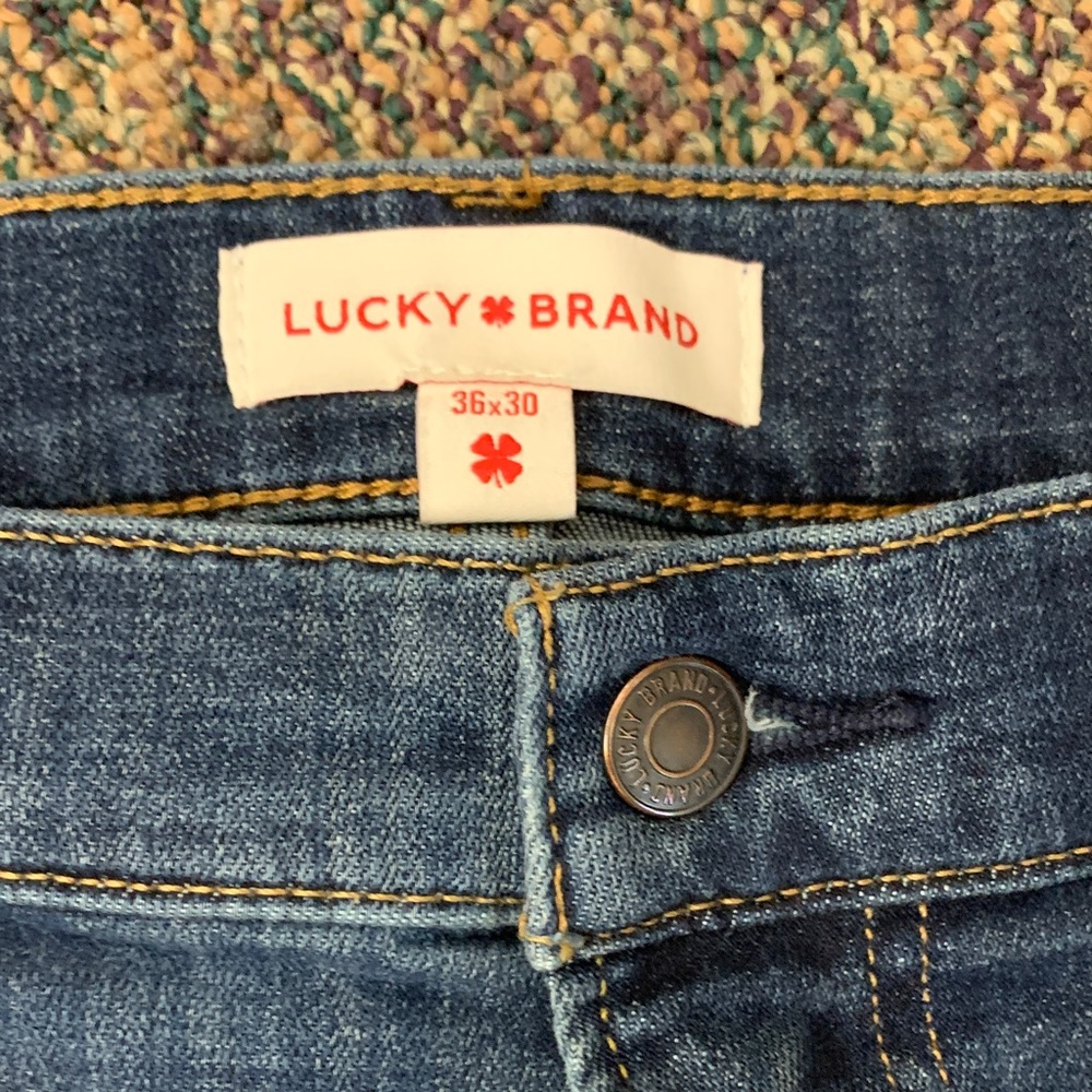 Lucky Brand Men's 36x30 Coolmax 110 Slim Stretch Jeans EUC Classic Male Denim - Picture 2 of 9